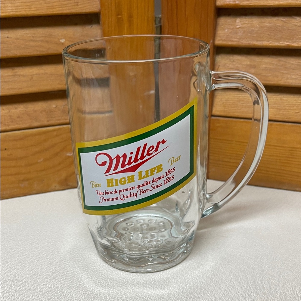Vintage Miller High Life Glass Beer Mug